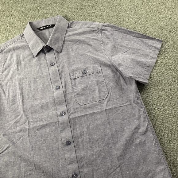 Travis Mathew Shirt Adult Medium Purple Button Up Short Sleeve Golf Casual Men's - Picture 4 of 14